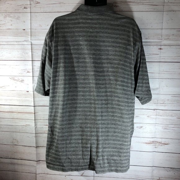 Slazenger Golf Mens Short Sleeve Gray Striped Polo Casual Shirt Size 2XL XXL - Picture 4 of 8